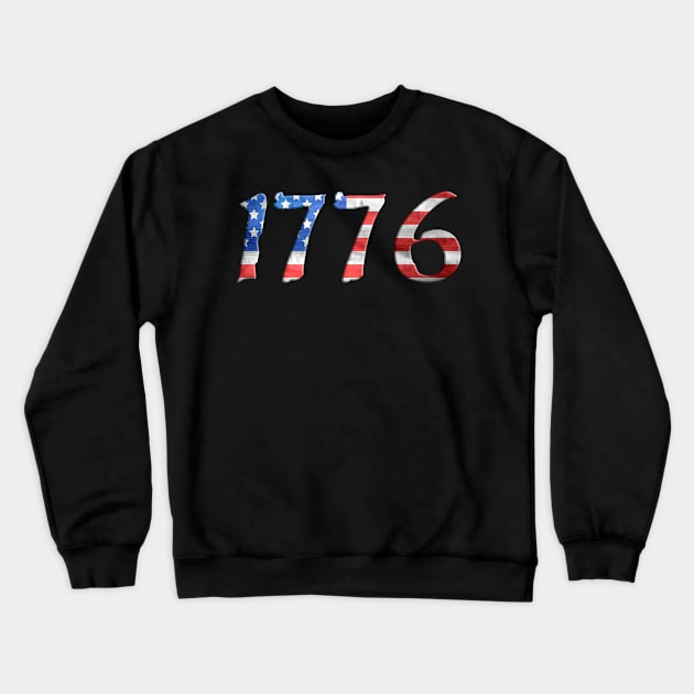 1776 Patriotic USA Colors Design Crewneck Sweatshirt by AltrusianGrace